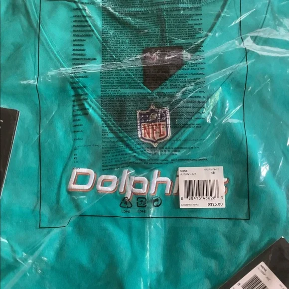NWT $325 NIKE NFL ON-FIELD MIAMI DOLPHINS JERSEY BLANK AJ1664-311 52